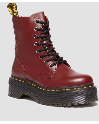 Dr. Martens Jadon Boot Smooth Leather Platforms - Brown