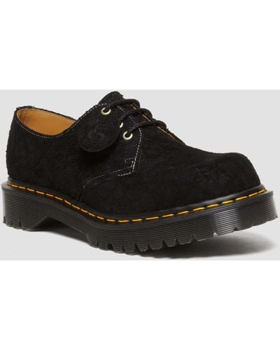 Dr. Martens 1461 Bex Made In England Emboss Suede Oxford Shoes - Black