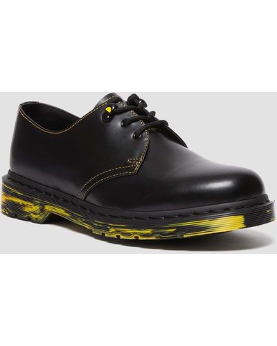 Dr. Martens 1461 Marbled Sole Leather Oxford Shoes - Black