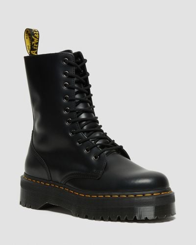 Dr. Martens Jadon Hi Leather Platform Boots - Black