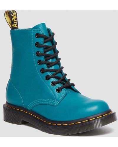 Dr. Martens 1460 Pascal Virginia Leather Boots - Blue