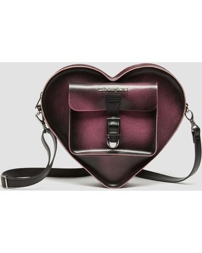 Heart Shaped Leather Backpack in Thrift Pink