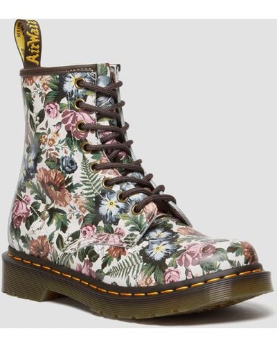 Dr. Martens Revés cuero botas 1460 english garden de piel - Multicolor