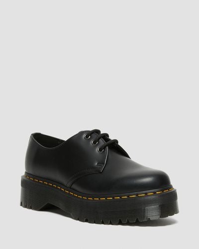 Dr. Martens 1461 Smooth Leather Platform Shoes - Black