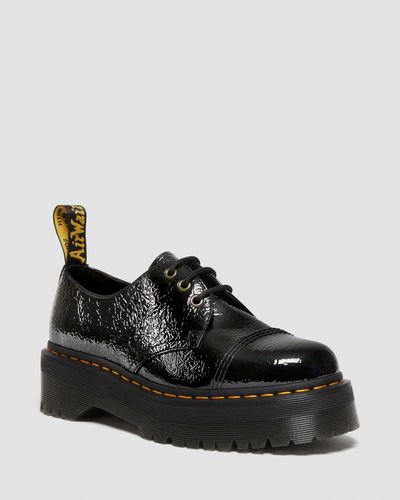 Dr. Martens Zapatos con plataforma 1461 quad en charol - Negro