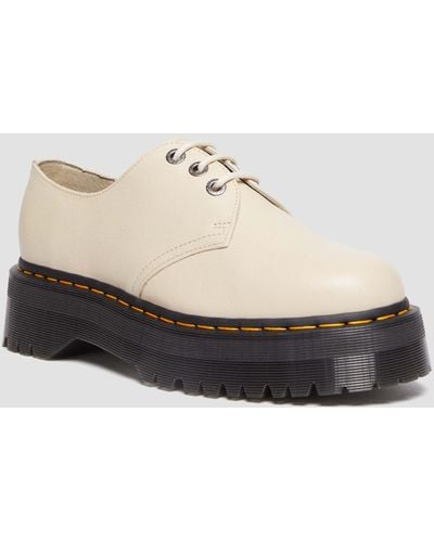 Dr. Martens Pelle scarpe platform 1461 ii beige - Bianco