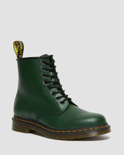 Dr. Martens 1460 Smooth Leather Lace Up Boots - Green
