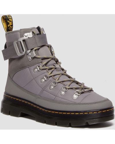 Dr. Martens Combs Tech Quilted Casual Boots - Gray