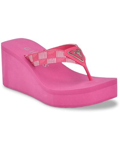 Guess Demmey Wedge Sandal - Pink
