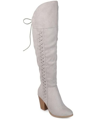 Journee Collection Spritz Over-the-knee Boot - Gray