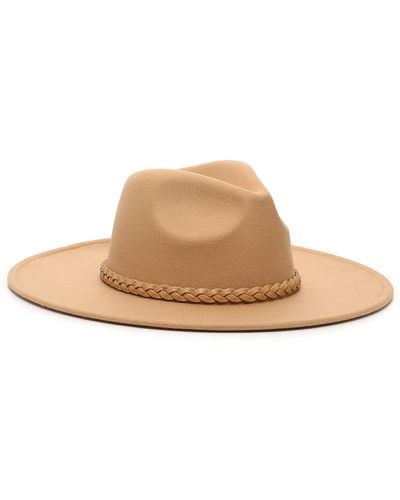 Crown Vintage Felt Panama Hat - Brown