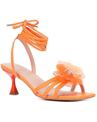 FASHION TO FIGURE Blossom Sandal - Orange