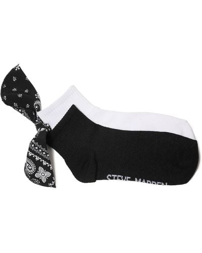 Steve Madden Tie Ankle Socks - Black