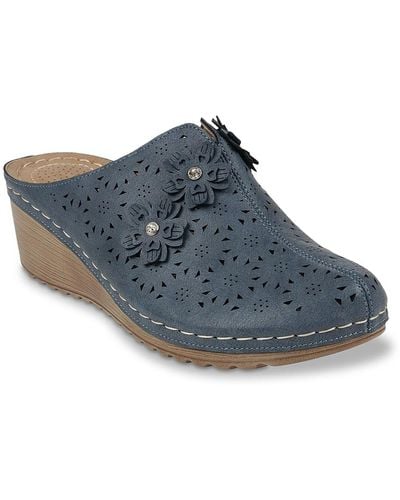 Gc Shoes Krista Wedge Mule - Blue