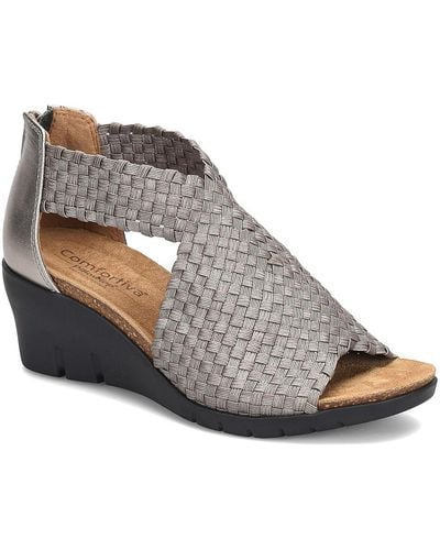 Comfortiva Alesha Wedge Sandal - Metallic