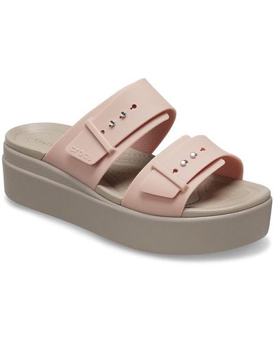 Crocs™ Brooklyn Low Wedge Sandal - Pink