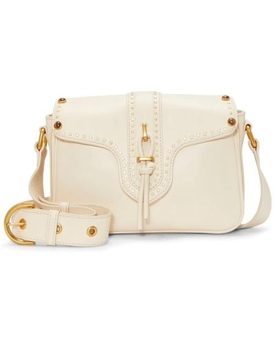 Vince Camuto Maecy Leather Crossbody Bag - Natural
