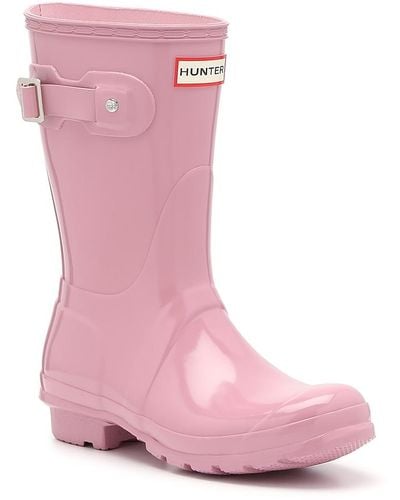 HUNTER Original Short Gloss Rain Boot - Pink
