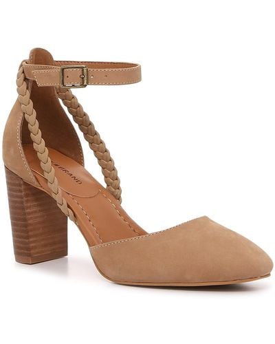 Mudd Brand Womens Shoes Size 7 Brown Faux Leather Retro Kitten Heels Buckle  | eBay