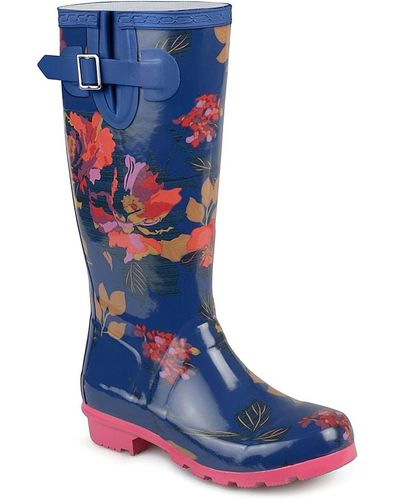 Journee Collection Mist Rain Boot - Blue