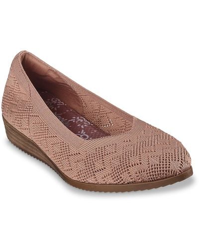 Skechers Cleo® Sawdust With Grace Wedge Slip-on - Natural