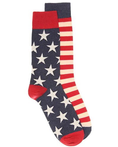 Socksmith American Flag Crew Socks - Blue