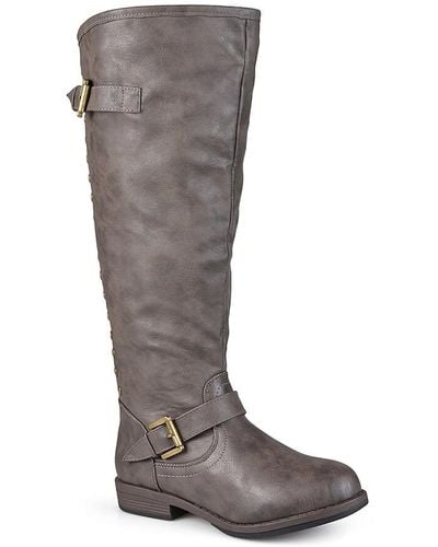 Journee Collection Spokane Extra Wide Calf Riding Boot - Black