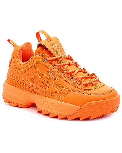 Fila Womens Disruptor Ii Premium Chunky Sneaker In Neon Orange