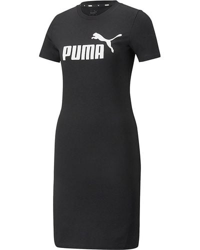 PUMA Essentials Slim Fit Tee Dress - Black