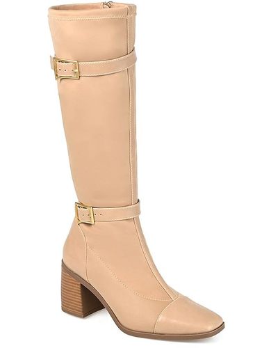 Journee Collection Gaibree Wide Calf Riding Boot - Natural