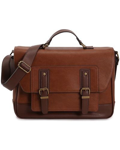 PLX™ Men's Leather Crossbody Messenger Satchel Shoulder Tablet Bag -  EliteDealsOutlet