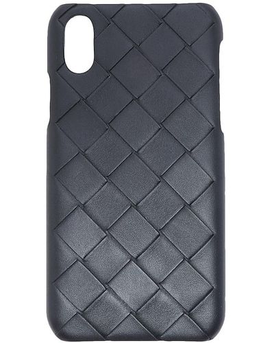 Bottega Veneta Woven Leather Iphone Xs Case - Blue