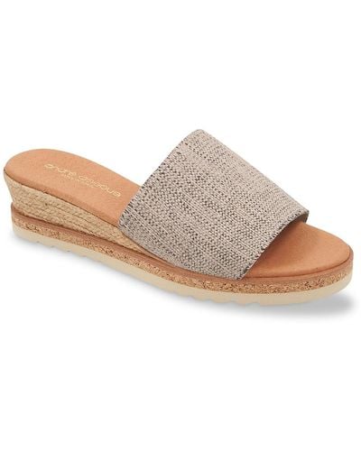 Andre Assous Nessie Wedge Sandal - Brown