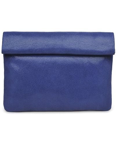 Moda Luxe Gianna Leather Clutch - Blue