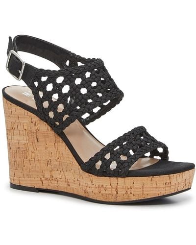 Mix No 6 Tanna Wedge Sneaker in Black | Lyst