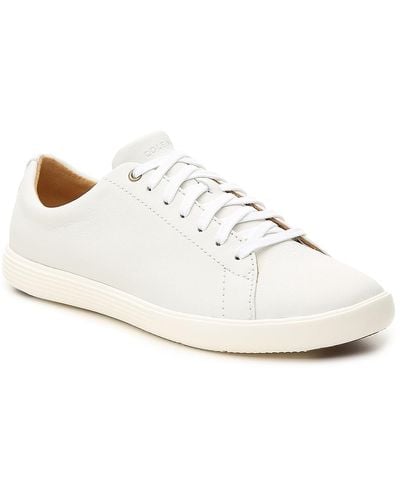 Cole Haan Grand Crosscourt Lace Leather Sneakers - White