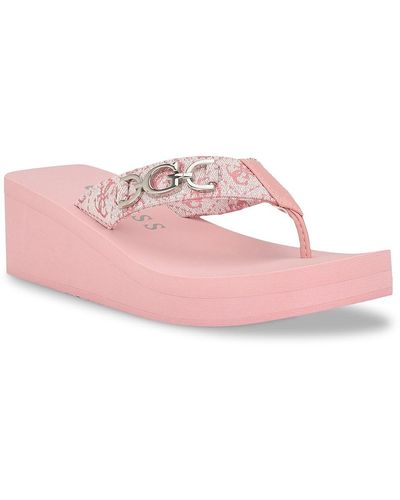 Guess Edany Wedge Sandal - Pink