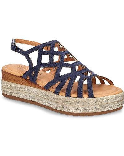 Bella Vita Zip-italy Espadrille Platform Sandal - Blue