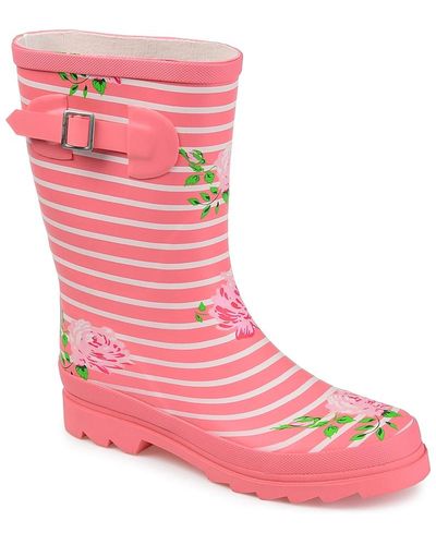 Journee Collection Seattle Rain Boot - Pink