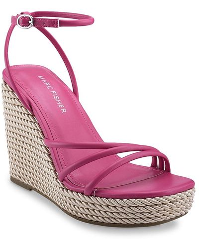 Marc Fisher | Shoes | Marc Fisher Black Grandie Treaded Flatform Wedge Sandals Size M