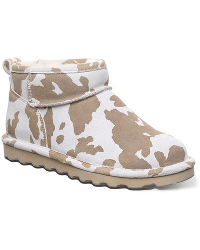 BEARPAW Shorty Exotic Bootie - White