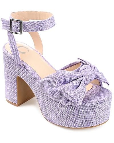 Journee Collection Zenni Platform Sandal - Purple