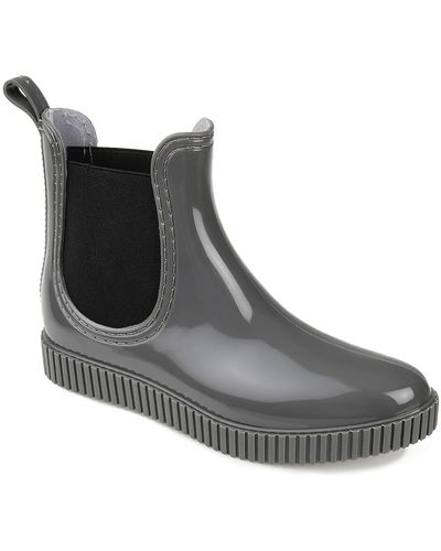 Journee Collection Drip Rain Boot - Gray