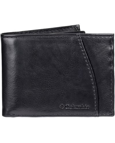 Columbia Front Pocket Leather Wallet - Black