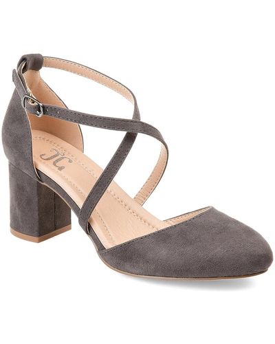 Journee Collection Foster Pump - Gray