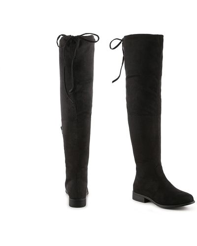 Journee Collection Mount Over-the-knee Boot - Black