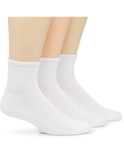 Mix No 6 White Ankle Socks - Black