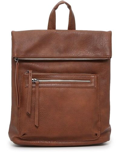 Crown Vintage Convertible Backpack - Brown