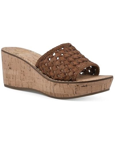 White Mountain Charges Wedge Sandal - Brown