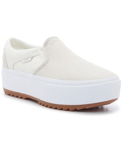 Vans Asher Platform Slip-on Sneaker - White
